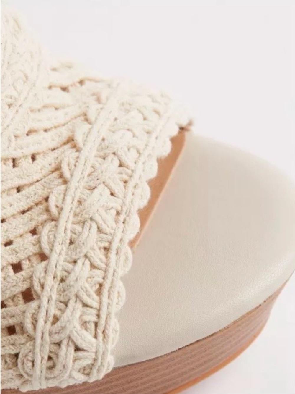 Torrid Cream Crochet Wedge Platform Sandals - Size 10WW - Worn Once! - Picture 11 of 12